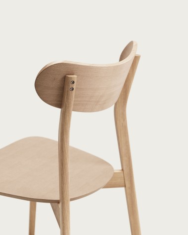 Safina chair in oak veneer and solid rubber wood