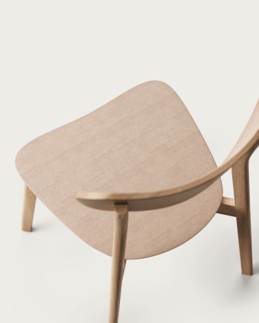 Safina chair in oak veneer and solid rubber wood