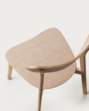 Safina chair in oak veneer and solid rubber wood