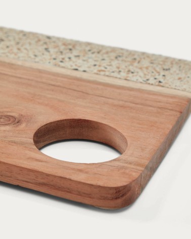 Verna rectangular wood and terrazzo serving board