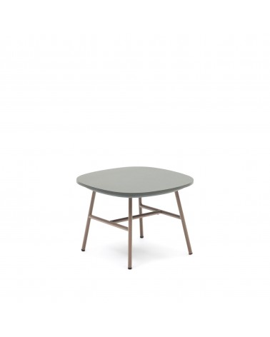 Bramant steel side table with mauve finish, 60 x 60 cm