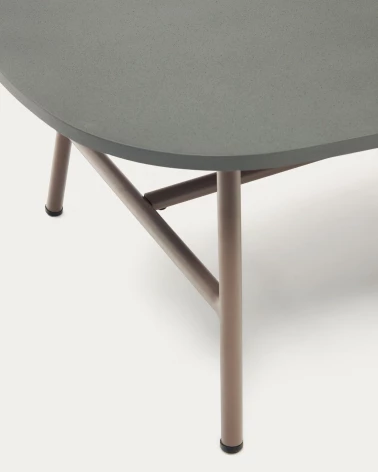 Bramant steel side table with mauve finish, 60 x 60 cm