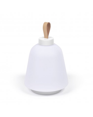 Udiya table lamp in polythene and metal white with white finish