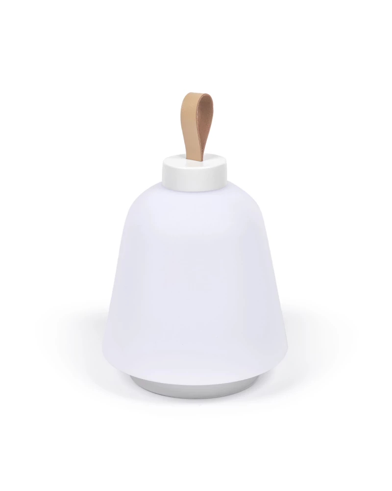 Udiya table lamp in polythene and metal white with white finish