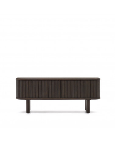 Mailen 2 door TV stand in ash veneer with a dark finish 120 x 50 cm