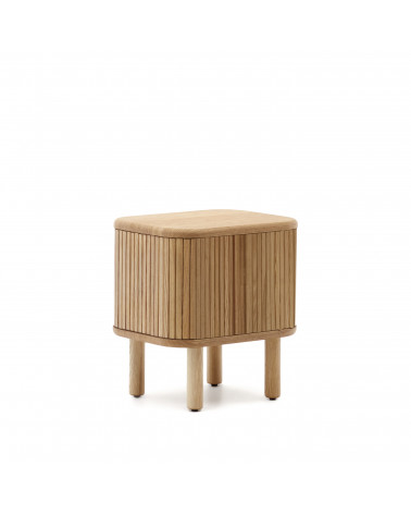 Mailen bedside table in ash veneer with a natural finish 50 x 55 cm