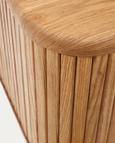 Mailen bedside table in ash veneer with a natural finish 50 x 55 cm