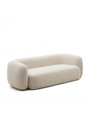 Martina 3-seater sofa in off-white shearling 240 cm