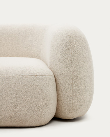 Martina 3-seater sofa in off-white shearling 240 cm