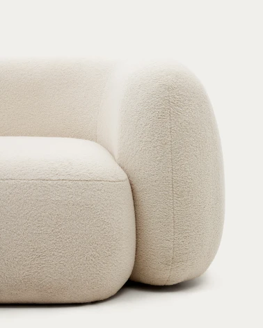 Martina 3-seater sofa in off-white shearling 240 cm