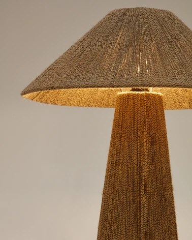 Renee table lamp in natural jute